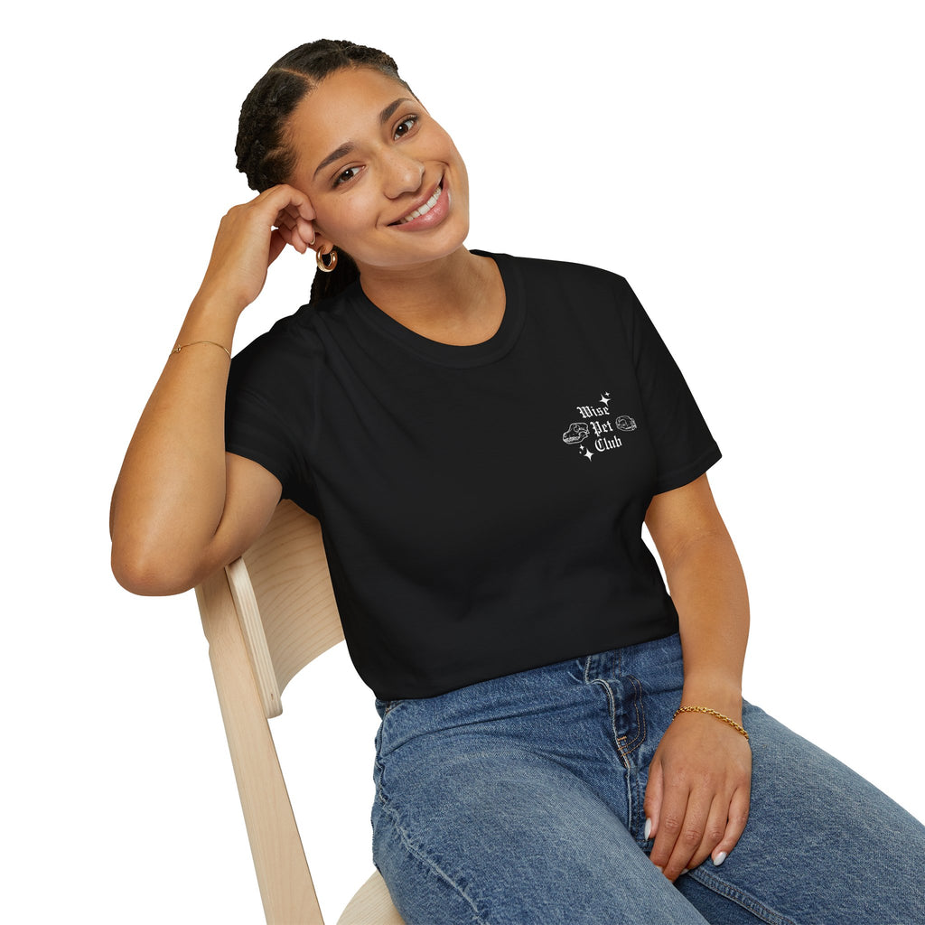 Wise Pet Club T-Shirt — Cute Small Chest Graphic Tee for Pet Lovers