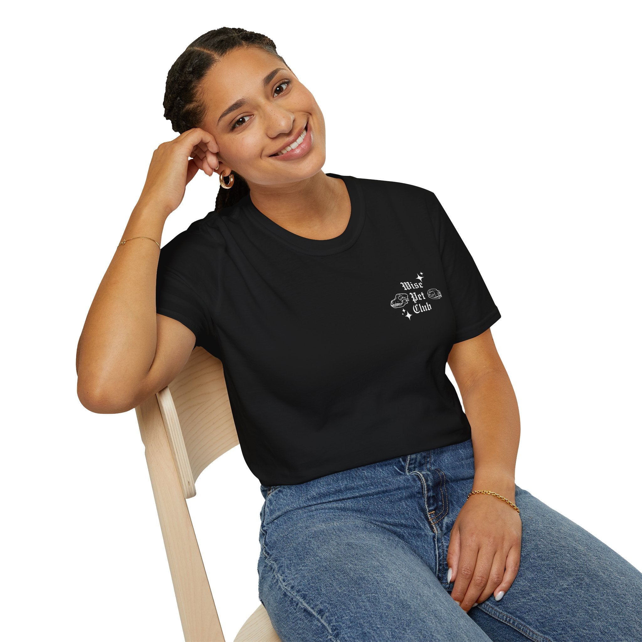 Wise Pet Club T-Shirt — Cute Small Chest Graphic Tee for Pet Lovers
