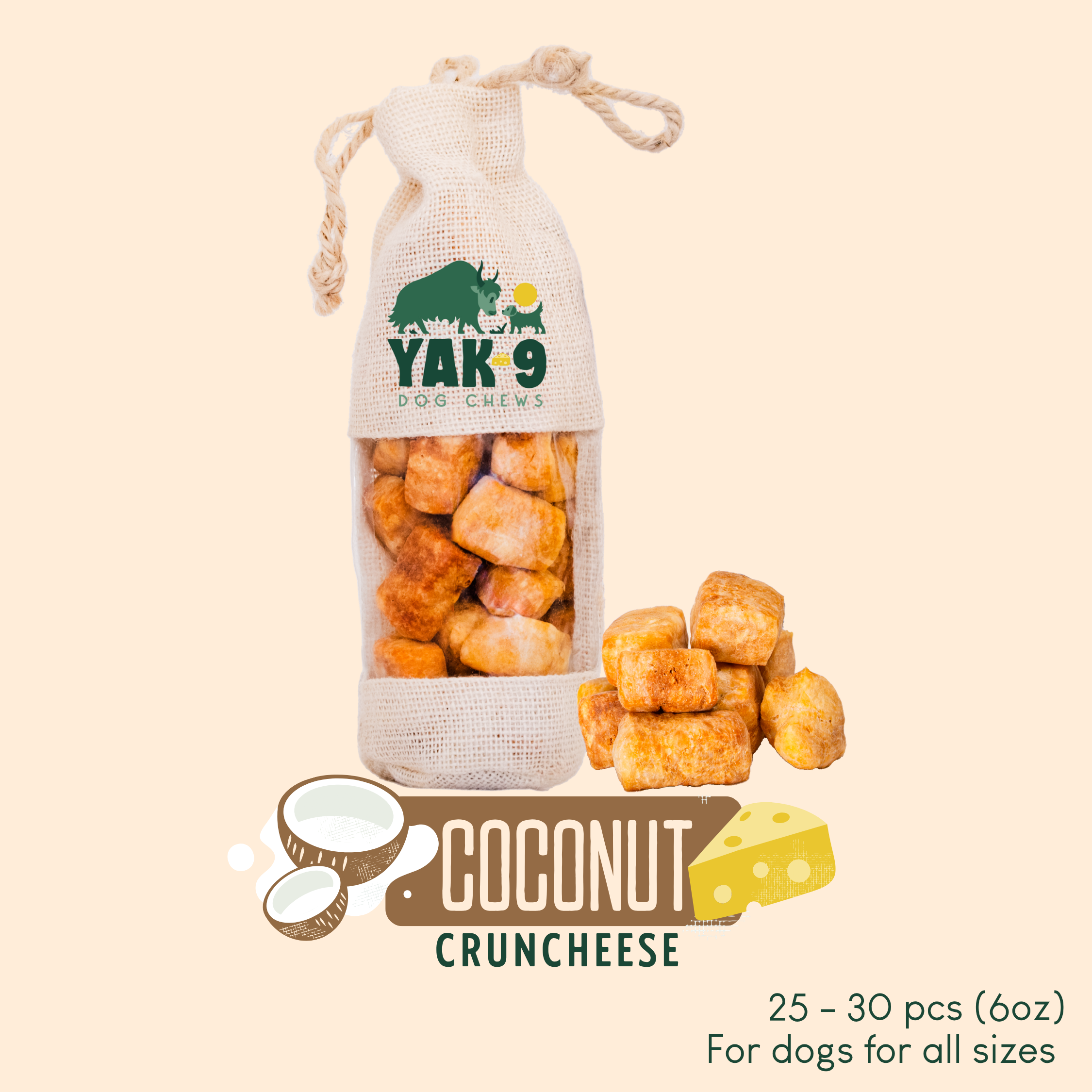 Coconut Cheese Chews for Dogs