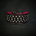 "Crystal" 2.8 inch wide soft leather collar